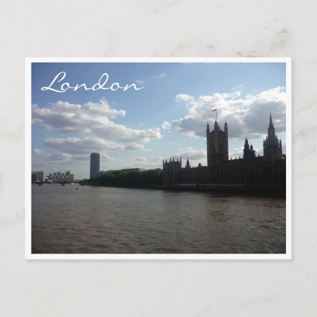 thames parliament london postcard (Front)