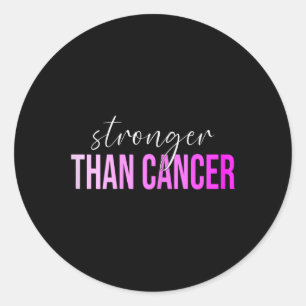 Than Cancer Breast Cancer Awareness Classic Round Sticker