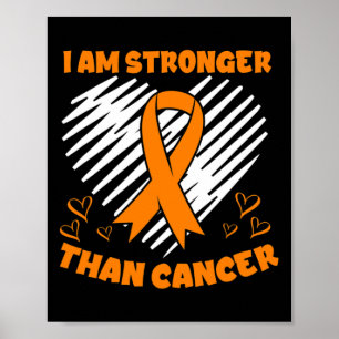 Than Cancer Leukaemia Awareness Heart Poster