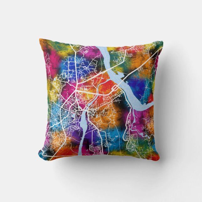 Thane Maharashtra Map Cushion (Front)