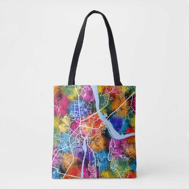 Thane Maharashtra Map Tote Bag (Front)