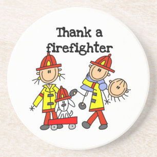 Thank a Firefighter T-shirts and Gifts Coaster
