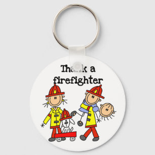 Thank a Firefighter T-shirts and Gifts Key Ring