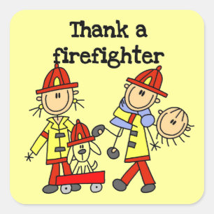 Thank a Firefighter T-shirts and Gifts Square Sticker