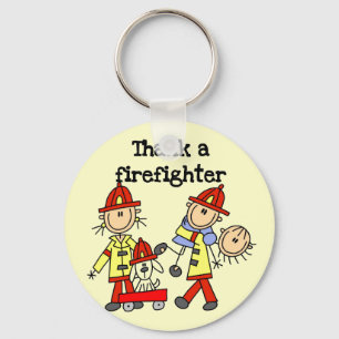 Thank a Firefighter Tshirts and Gifts Key Ring