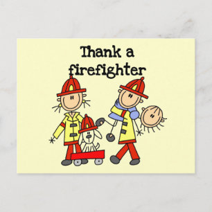 Thank a Firefighter Tshirts and Gifts Postcard