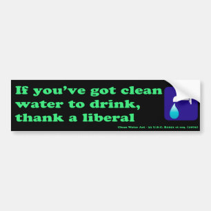Thank a Liberal for Your Clean Water Bumper Sticker