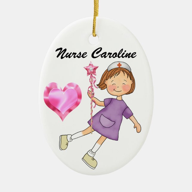 Thank a Nurse - SRF Ceramic Ornament (Front)