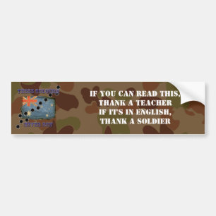 Thank a Soldier Auscam Pattern Sticker