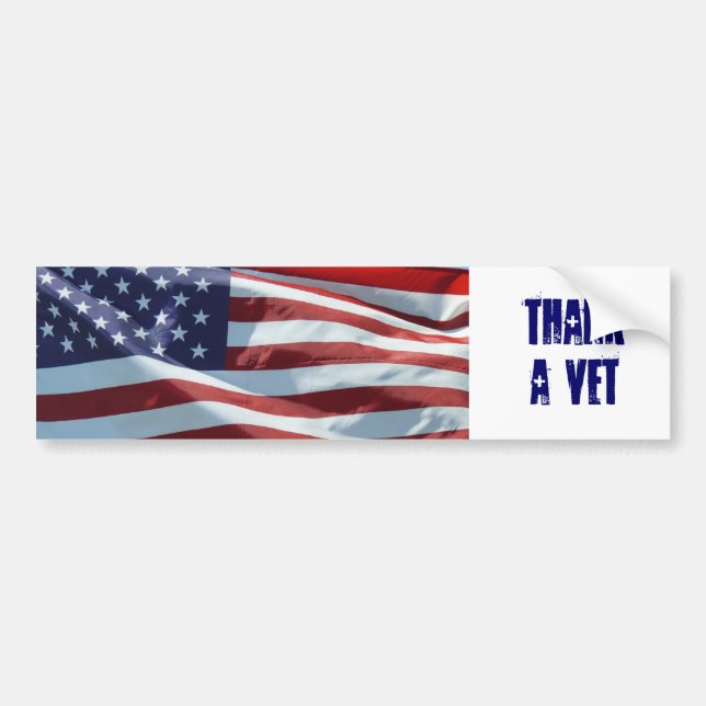 Thank A Vet Bumper Sticker (Front)