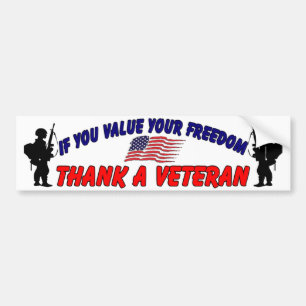 Thank a Veteran Bumper Sticker