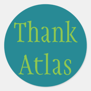 Thank Atlas Classic Round Sticker