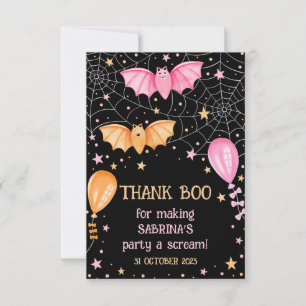 Thank Boo Halloween Party Thank You Card