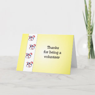 thank for being a volunteer thank you card