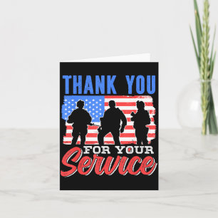 Thank For Service Veteran Memorial Day Military Card