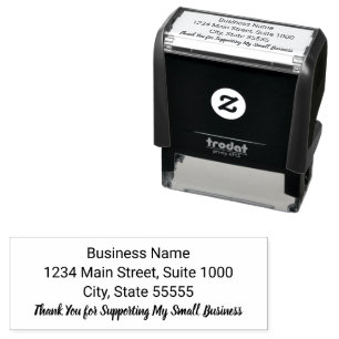 Thank For Supporting My Business Return Address Self-inking Stamp