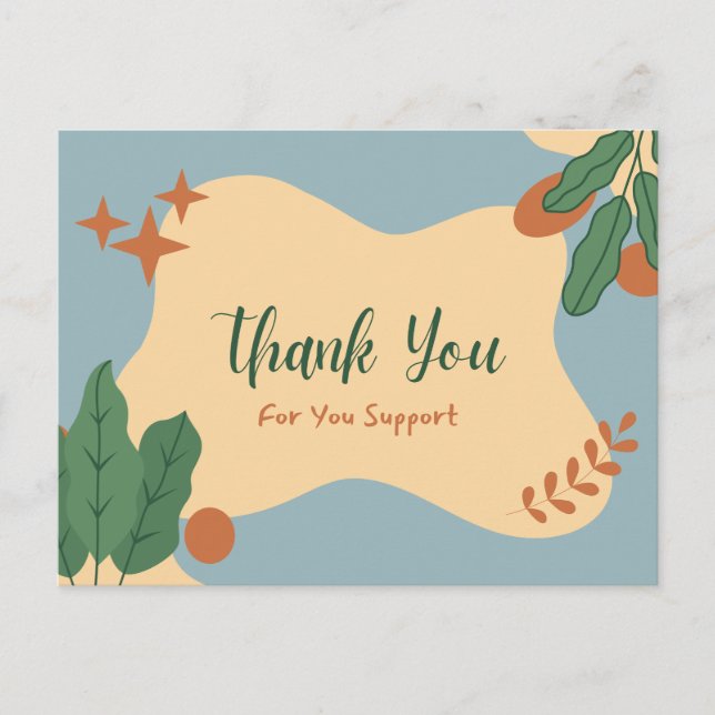 Thank for your support  postcard (Front)