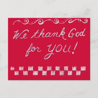 Thank God 4 U Postcard