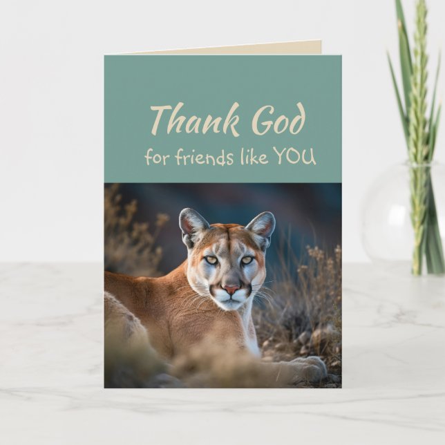 Thank God for Friends like you Cougar Card (Front)