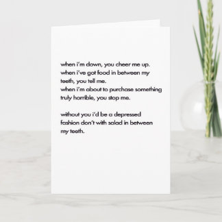 Thank god for friends you card