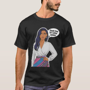 Thank God For Latina Women Sticker T-Shirt