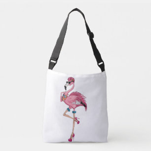 Thank God For Making Me Hot Funny Quote Flamingo Crossbody Bag