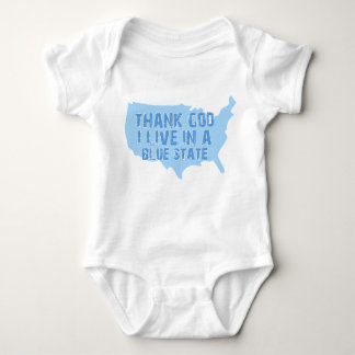 Thank God I Live In A Blue State Baby Bodysuit