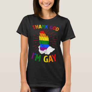 Thank God I m Gay LGBTQ Christian Gay Pride Church T-Shirt