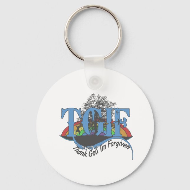 Thank God I'm forgiven TGIF Key Ring (Front)