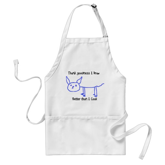 Thank goodness I Draw Better than I Cook Standard Apron (Front)