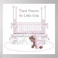 Thank Heaven For Little Girls Ethnic Nursery Art
