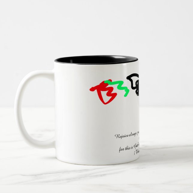 Thank jesus Two-Tone coffee mug (Left)