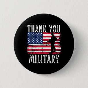 Thank Military Patriotic Veteran Memorial Day 6 Cm Round Badge