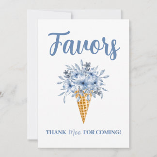 Thank Moo For Coming Sign Invitation