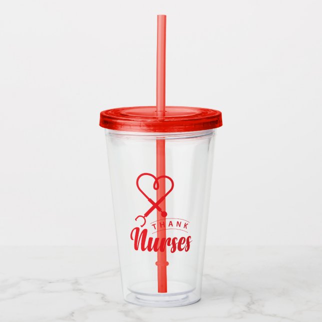 Thank Nurses Acrylic Tumbler (Front)