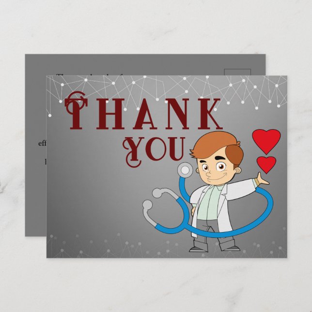 Thank to the doctor Postcard (Front/Back)