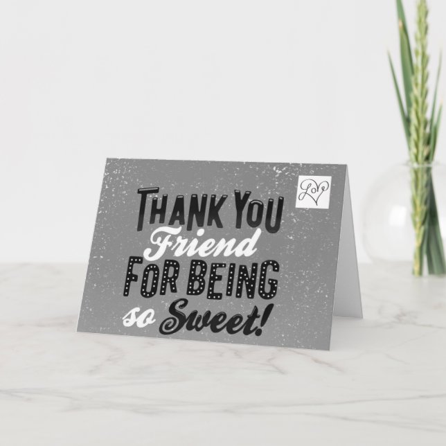 THANK U FOR BEING MY FRIEND BIRTHDAY WISHES CARD (Front)