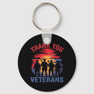 Thank Veterans Day Gifts Patriotic Soldier Key Ring