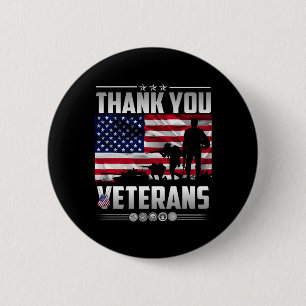 Thank Veterans Day Memorial Day Partiotic Military 6 Cm Round Badge