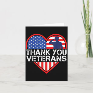 Thank Veterans Day Memorial Day Partiotic Military Card