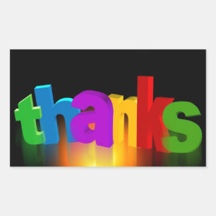 thank-you-140227 thank you letters thank you very rectangular sticker