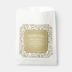 Thank you: 20th Random Number Pattern Gold 20 Favour Bag