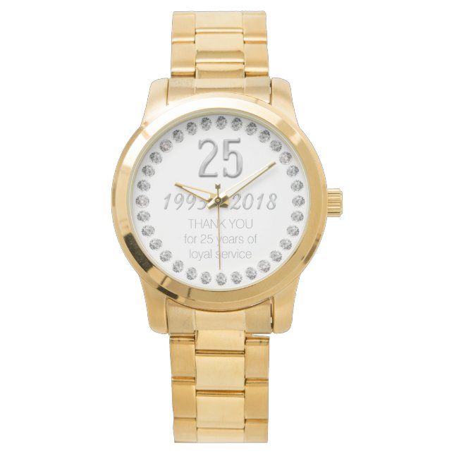 Thank You 25th Anniversary Employee Work Watch (Front)