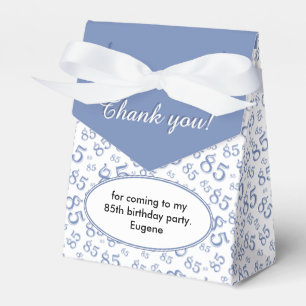Thank You 85th Blue/White Random Number Pattern Favour Box