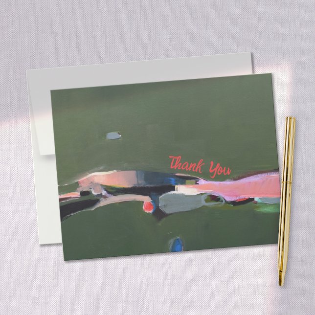 Thank You Abstract Art Painting Card (Creator Uploaded)