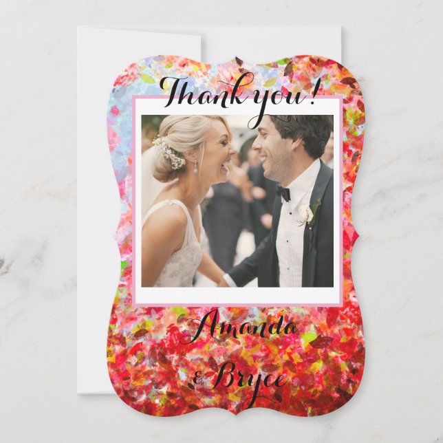 Thank you abstract leaves artistic (Front)