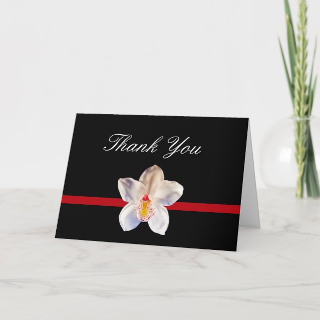 Thank You Acknowledgement Card Floral Photo Blank (Front)
