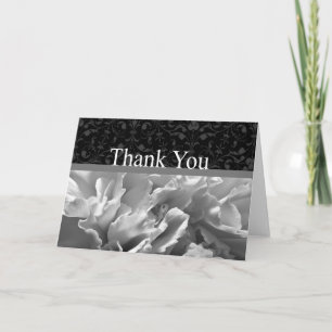 Thank You Acknowledgement Floral Damask Blank