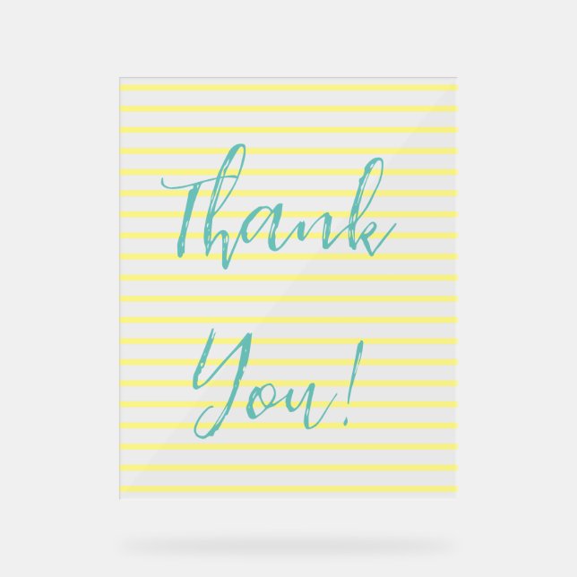 Thank You Acrylic Sign (Front)