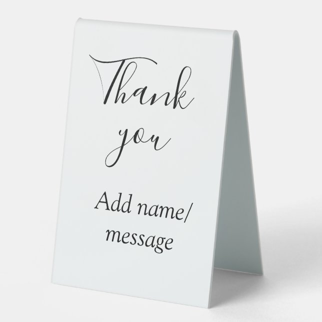Thank you add name message simple stylish calligra (Front)